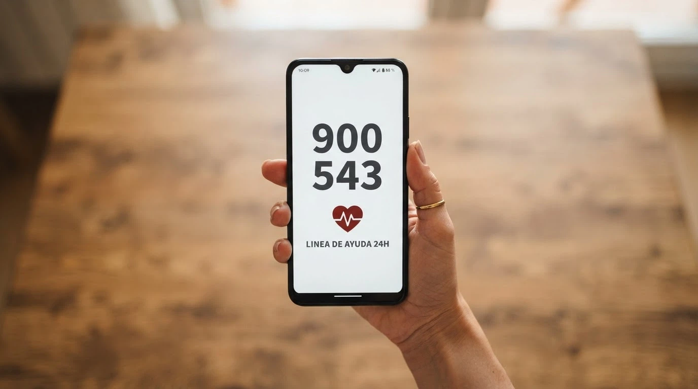 Teléfono móvil mostrando el número 900 533 025 en pantalla junto al logotipo de FEJAR