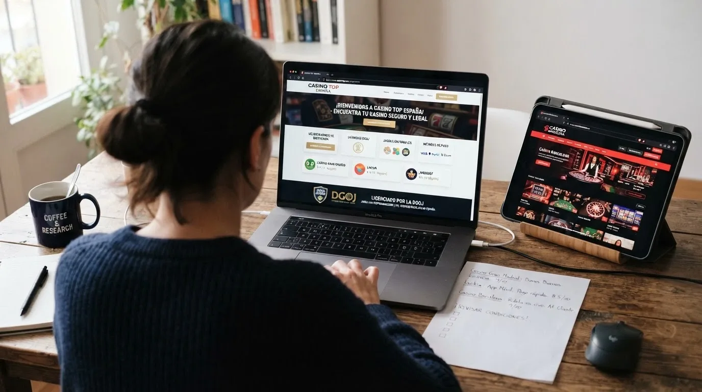 Capturas de los portales de varios casinos online con dominio .es mostrando el sello de juego seguro