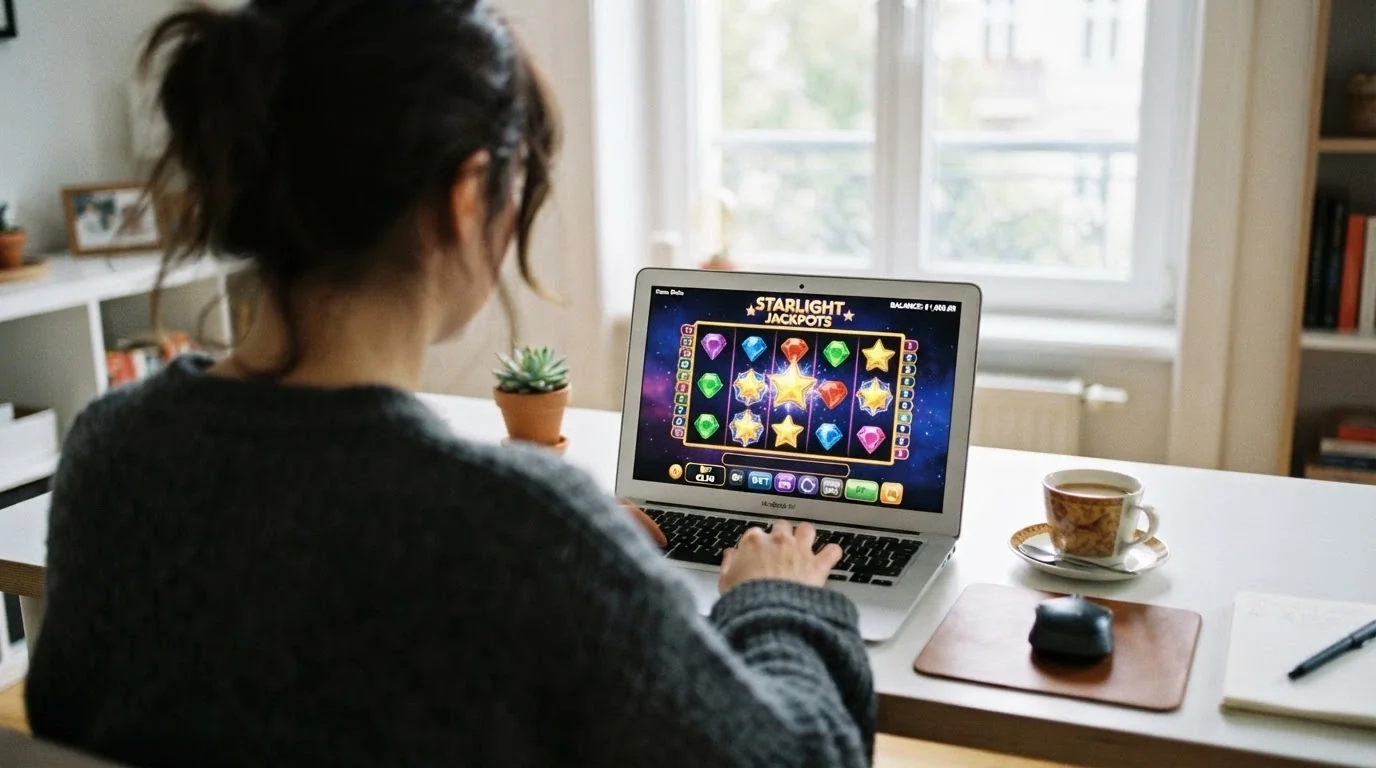 Pantalla de juego demo de una tragamonedas de Hacksaw Gaming