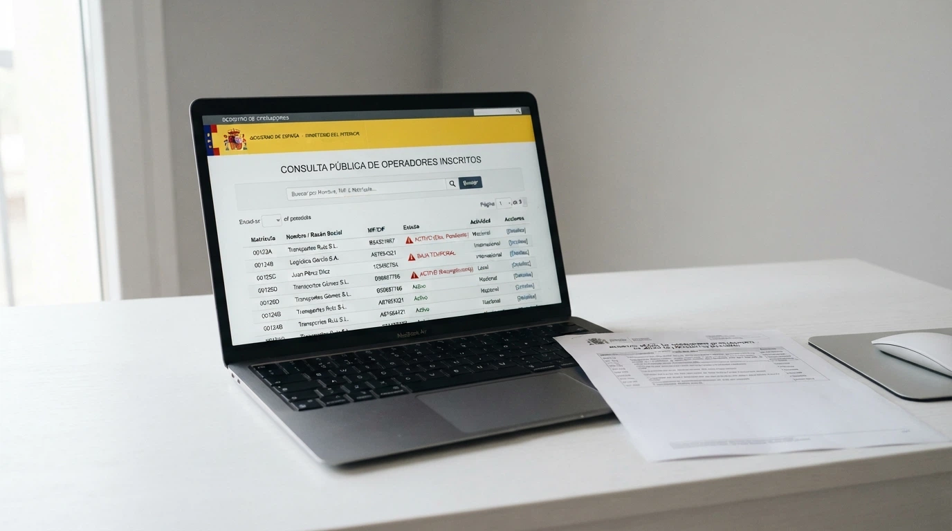 Pantalla del registro público de la DGOJ en ordenacionjuego.es con el buscador de operadores con licencia