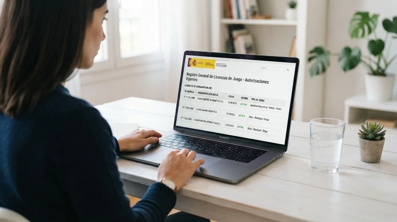 Captura del registro público de operadores con licencia en el sitio oficial de la DGOJ, ordenacionjuego.es